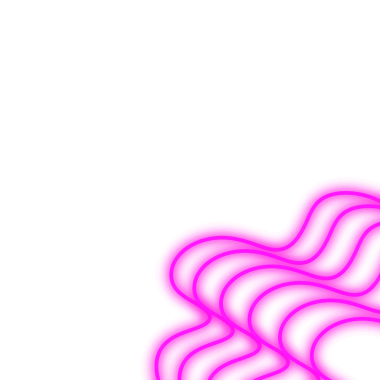 Mor Neon Dalga Köşesi, Şeffaf Arkaplanda Basit PNG