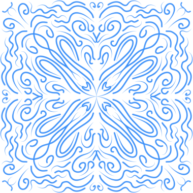 Şeffaf arkaplanda Mavi Çiçek Deseni