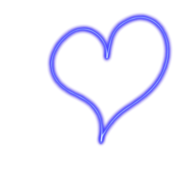 kalp mavisi neon hattı, Web kullanımı için basit PNG resmi