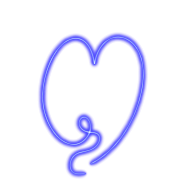 kalp mavisi neon hattı, Web kullanımı için basit PNG resmi