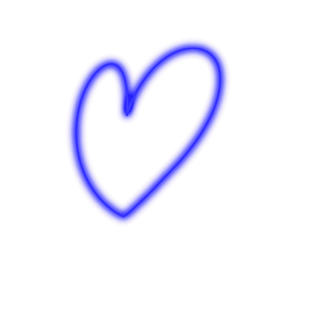 kalp mavisi neon hattı, Web kullanımı için basit PNG resmi
