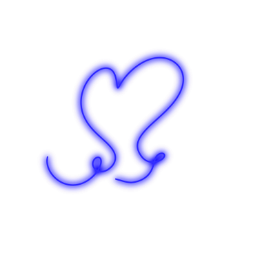 kalp mavisi neon hattı, Web kullanımı için basit PNG resmi