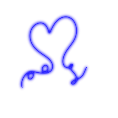 kalp mavisi neon hattı, Web kullanımı için basit PNG resmi