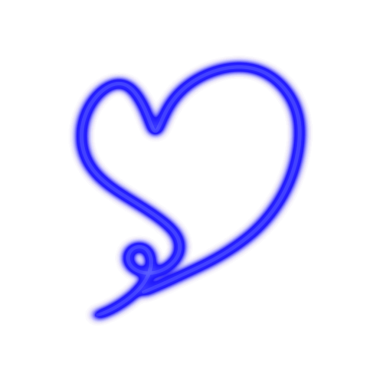 kalp mavisi neon hattı, Web kullanımı için basit PNG resmi