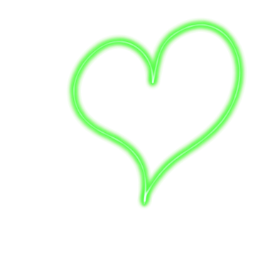 kalp yeşili neon hattı, Web kullanımı için basit PNG resmi