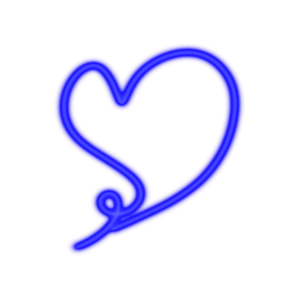 kalp mavisi neon hattı, Web kullanımı için basit PNG resmi