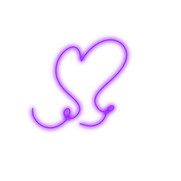 kalp mor neon hattı