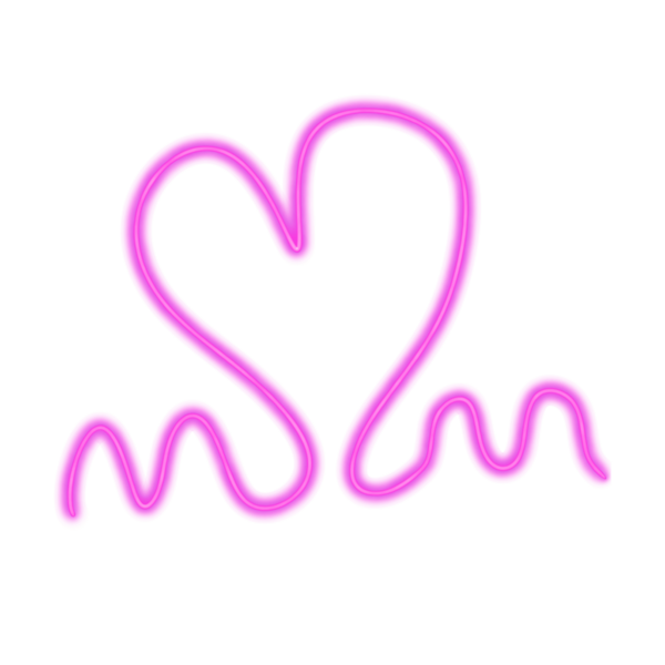 kalp mor neon hattı