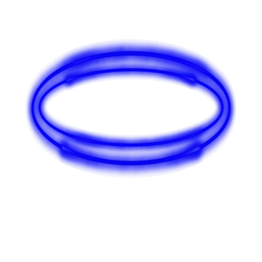 Mavi Neon Çerçeve, Şeffaf Arkaplanda Basit PNG