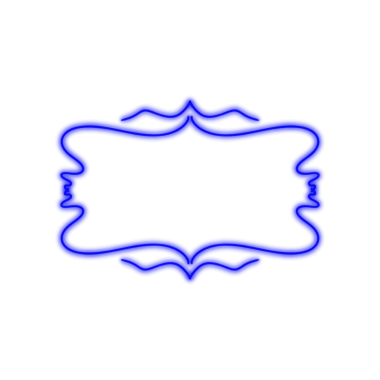 Mavi Neon Çerçeve, Şeffaf Arkaplanda Basit PNG