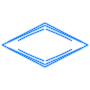 Mavi Neon Çerçeve, Şeffaf Arkaplanda Basit PNG