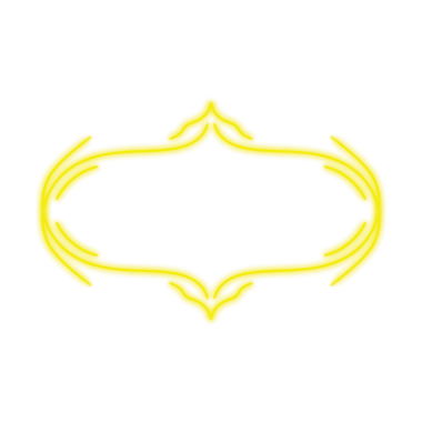 Sarı Neon Çerçeve, Şeffaf Arkaplanda Basit PNG