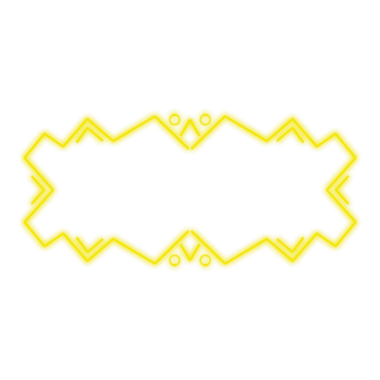 Sarı Neon Çerçeve, Şeffaf Arkaplanda Basit PNG