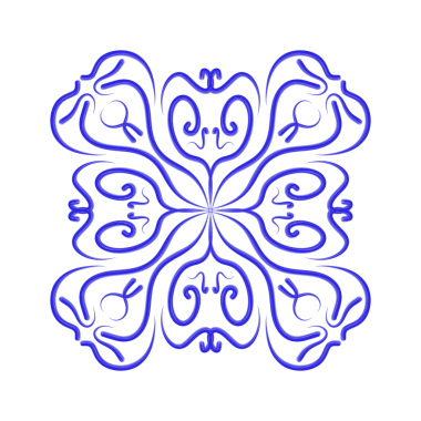 Mavi Çiçek Hattı Süslemesi, Web Kullanımı için Basit PNG Görüntü