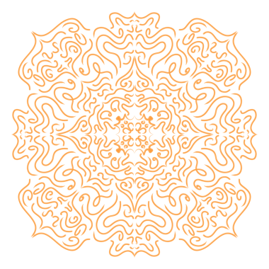 Şeffaf arkaplanda soyut İslami Düzen