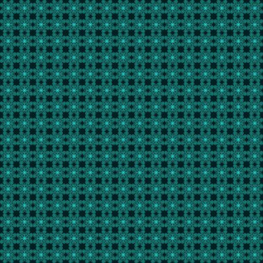 Soyut, pürüzsüz desenli, cyan çiçek çizgisi.