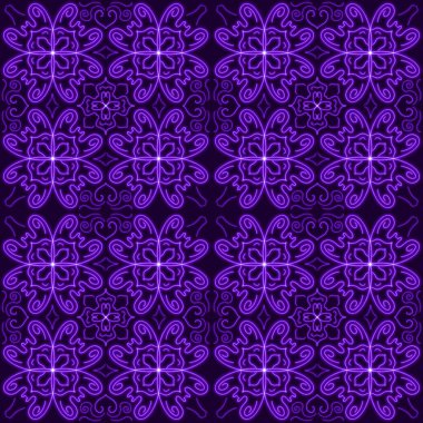 Soyut, pürüzsüz desenli, mor çiçek deseni