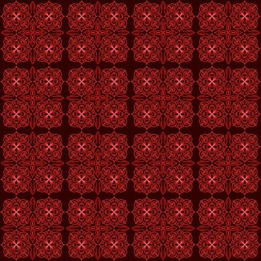 Soyut, dikişsiz, kırmızı çiçek deseni