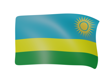 Ruanda 3D bayrak sallıyor  