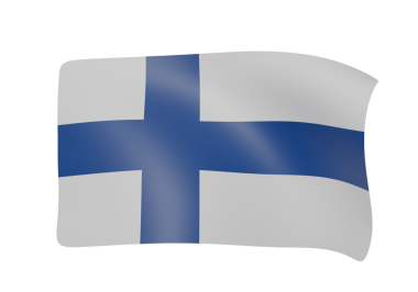 Finlandiya bayrağı, vektör illüstrasyonu