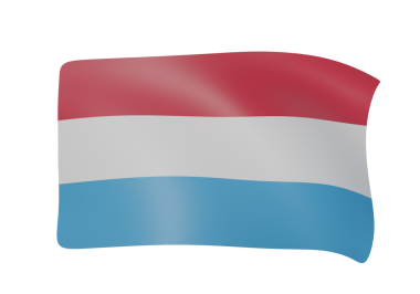 Beyaz arka plan üzerinde Lüksemburg bayrağı