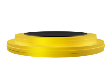 Beyaz arka planda sarı bir varil. 3d oluşturma