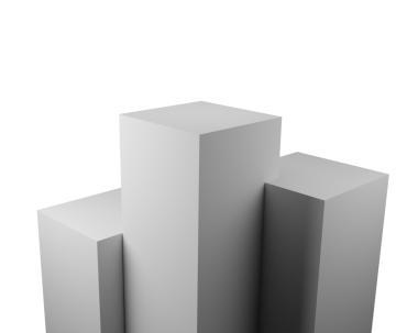 Soyut geometrik şekillerin 3 boyutlu canlandırması.