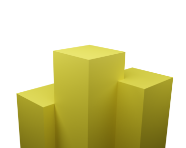 Beyaz arkaplanda 3 boyutlu bir altın çubuğu oluşturma