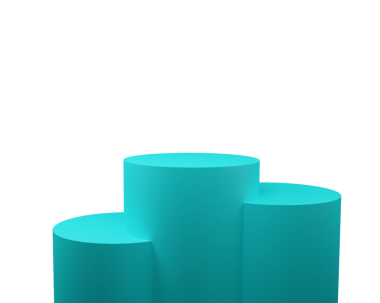 Beyaz arkaplanda 3 boyutlu mavi ve yeşil küp çizimi