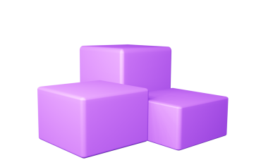 Siyah arkaplanda 3 boyutlu küp görüntüleme.