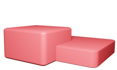 3 boyutlu kırmızı küp çizimi