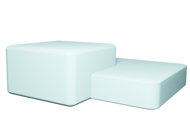 3 boyutlu beyaz küp. beyaz üzerine izole.