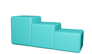 Beyaz arkaplanda renkli bir küpün 3 boyutlu çizimi