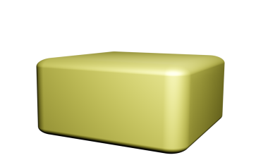 Sarı küp simgesi, çizgi film tarzı