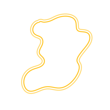 Sarı Çizgi Blob, Web Kullanımı için Basit PNG Resmi