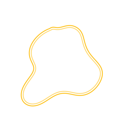 Sarı Çizgi Blob, Web Kullanımı için Basit PNG Resmi