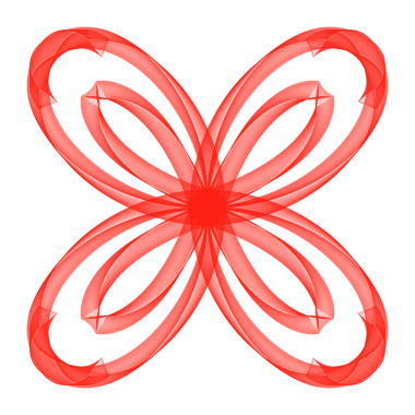 Soyut Kırmızı Çiçek Çizgisi