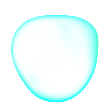 Cyan Bubble Blob 3B
