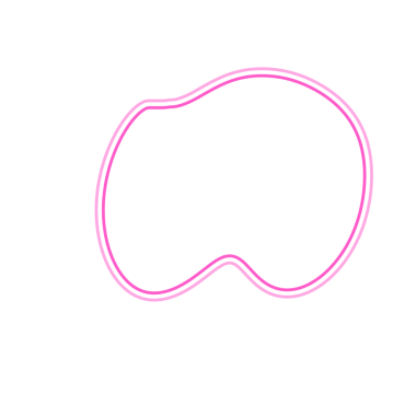 Pembe Çizgi Blob, Web Kullanımı için Basit PNG Resmi