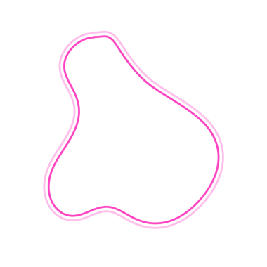 Pembe Çizgi Blob, Web Kullanımı için Basit PNG Resmi