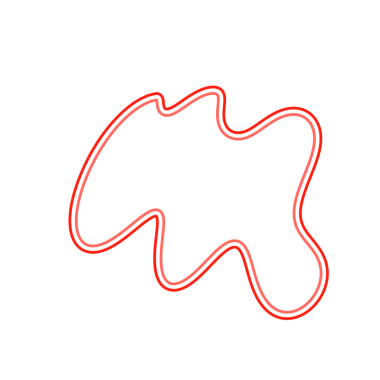 Kırmızı Çizgi Blob, Web Kullanımı için Basit PNG Resmi