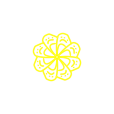 soyut neon çiçek ögesi, Web kullanımı için basit resim