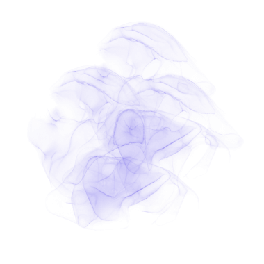 Şeffaf arkaplanda soyut Mor Mürekkep