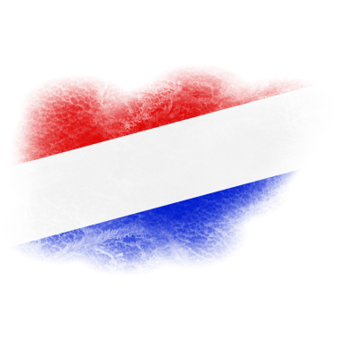 Şeffaf arkaplanda Hollanda 'nın Boyalı Bayrağı