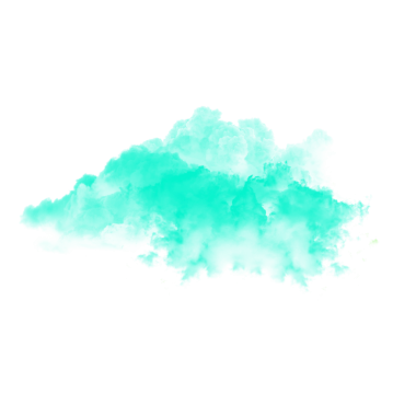 Şeffaf arkaplanda soyut Gerçekçi Cyan Duman Çerçevesi