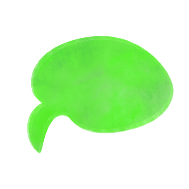 Yeşil Suluboya konuşma balonu