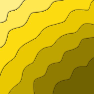 Kağıt kesim biçimli sarı sıvı dalga arkaplanı