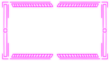 Retro oyun neon çerçevesi, Web kullanımı için basit PNG görüntüsü