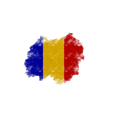 Romanya Bayrak Fırçalama ve Web Kullanımı İçin Basit PNG Görüntü