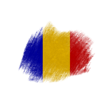 Romanya Bayrak Fırçalama ve Web Kullanımı İçin Basit PNG Görüntü